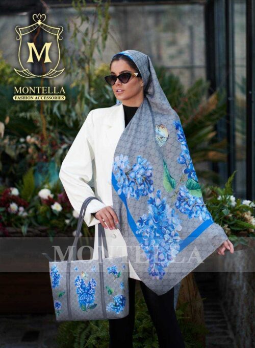 ست کیف و روسری طرح گدار در 3 رنگ مونتلا montella
