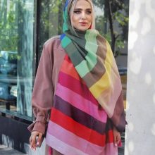 شال زنانه منگوله دار نخی چند رنگ بسیار شیک کد l14780