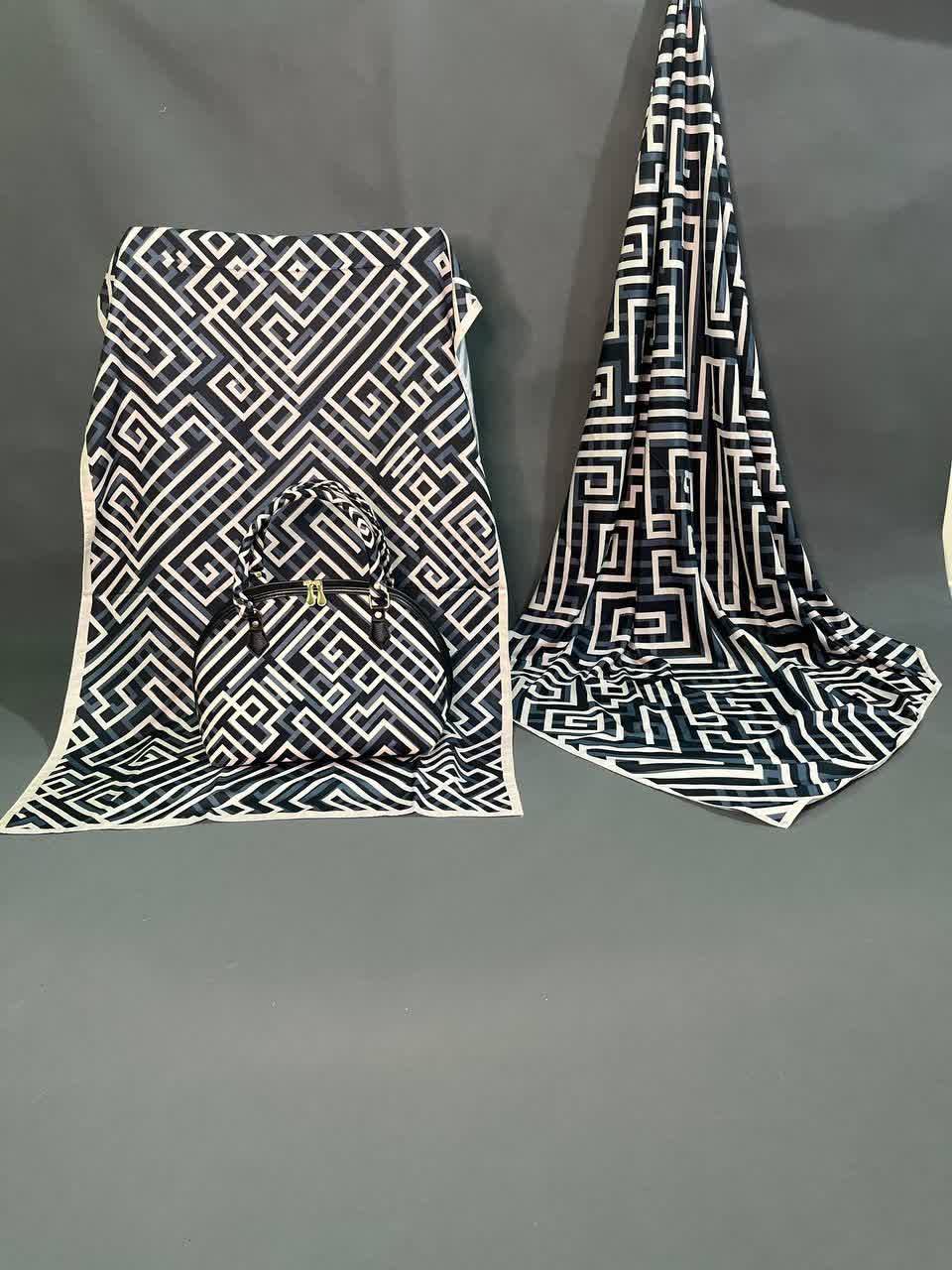 ست کیف و روسری زنانه طرحدار شیک کد n1368