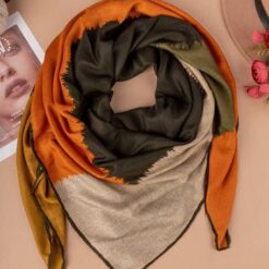 روسری نخی کشمیر مناسب پاییز و زمستان طرحدار کیفیت عالی جدید کد l1344