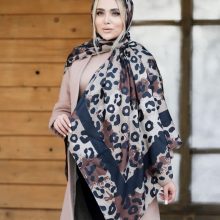 روسری زنانه نخی پاییزی طرح پلنگی جدید کیفیت عالی با ارسال رایگان کد lo133