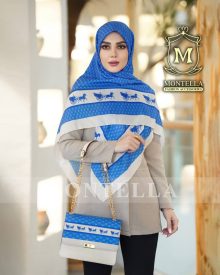 ست کیف و روسری زنانه عیدانه رنگ آبی شیک با ارسال رایگان کد mo175