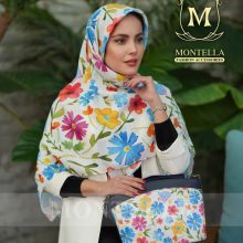 ست کیف و روسری زنانه طرح گل رنگی شیک باکیفیت با ارسال رایگان کد mo182