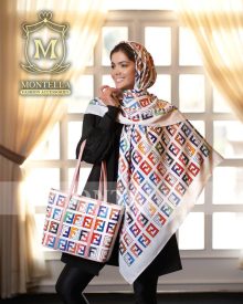 ست کیف و روسری زنانه عیدانه طرح فندی باکیفیت با ارسال رایگان کد mo204