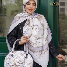 ست کیف و روسری زنانه با کیف نیمگرد طرحدار ارسال رایگان کد na1408