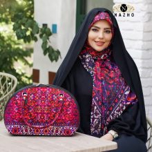 ست کیف و روسری زنانه با کیف نیمگرد طرح سنتی رنگ قرمز ارسال رایگان کد na1402