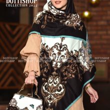ست کیف و روسری زنانه نوستالژی طرح سنتی رنگ مشکی با ارسال رایگان کد do1402