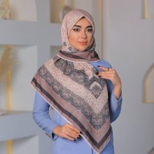روسری زنانه نخی جدید قواره 120 دور دست دوز با ارسال رایگان کد lo296