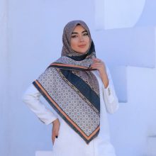 روسری زنانه نخی جدید قواره 120 دور دست دوز با ارسال رایگان کد lo400