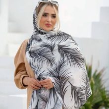 شال زنانه نخی جدید طرحدار رنگ سفیدمشکی زیبا با ارسال رایگان کد lo309