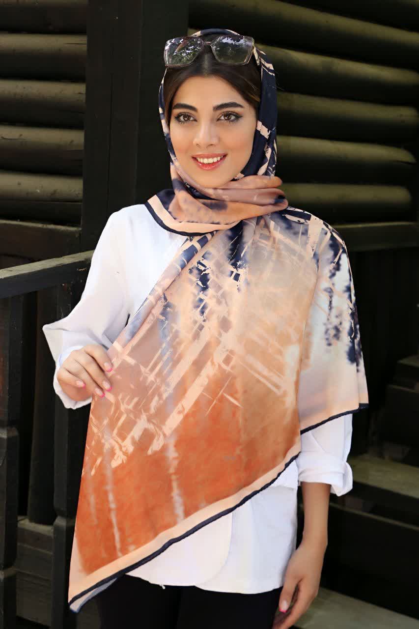 روسری زنانه نخی جدید قواره 120 دور دست دوز با ارسال رایگان کد lo400