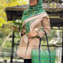 ست کیف و روسری و زنانه باکیفیت طرح گلدار مدل نلین سبز با کیف مستطیلی بزرگ و ارسال رایگان کد mo434