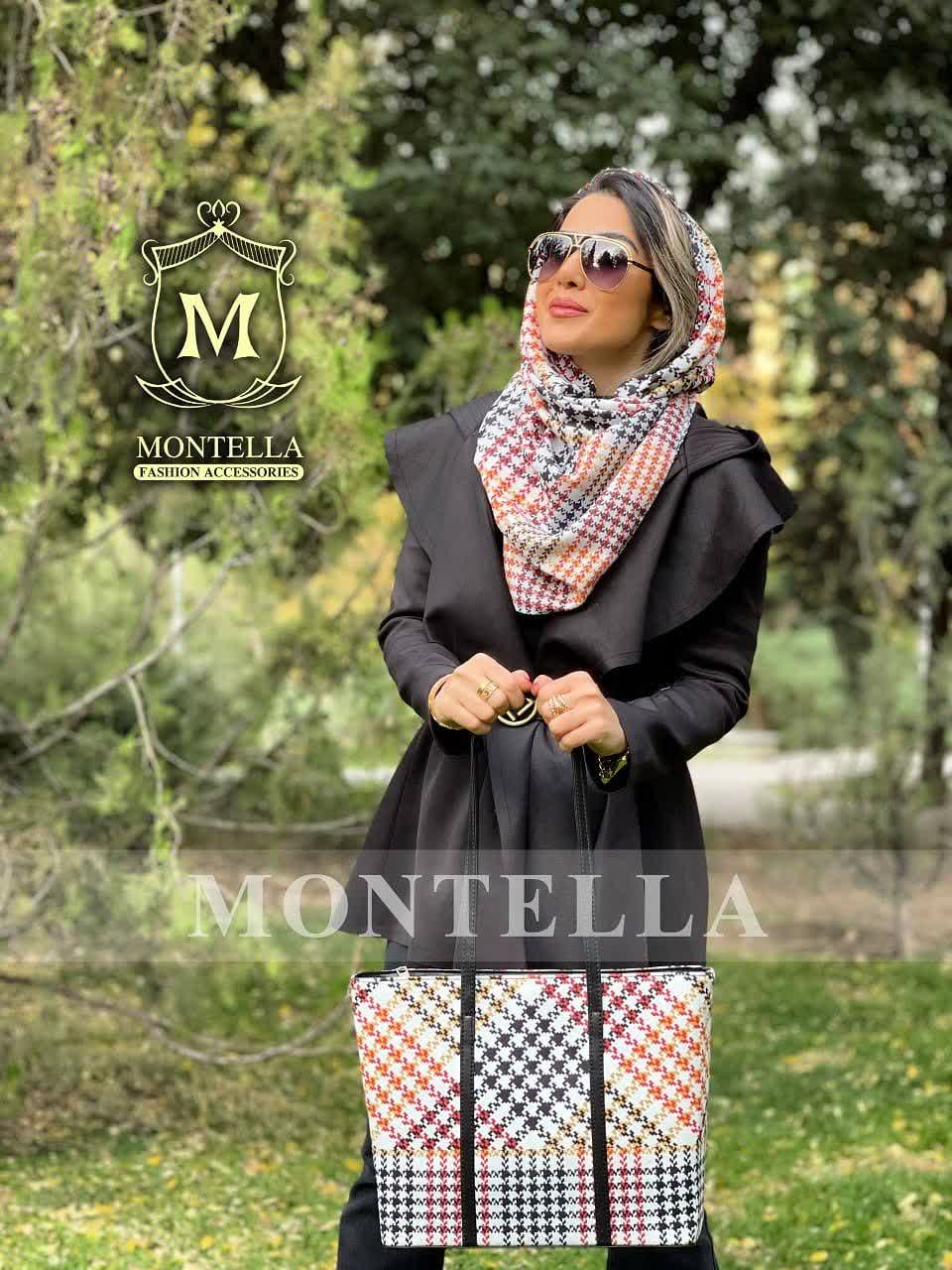 ست کیف و روسری و شال زنانه باکیفیت مدل پیچازی رنگ کرم با کیف مستطیلی بزرگ روسری نخی و ارسال رایگان کد mo454