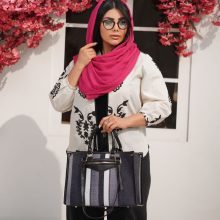 کیف زنانه جنس کتان سایز بزرگ ارسال رایگان na1632