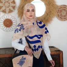 ست کیف و روسری زنانه طرح هیچ رنگ کرم جدید باکیفیت با ارسال رایگان کد mo309