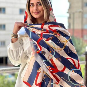شال زنانه نخی طرح زنجیری کیفیت عالی کد l189