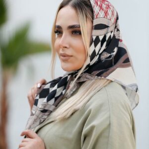 مینی اسکارف نخی پاییزی جدید طرح کمربندی کیفیت عالی کد r1518