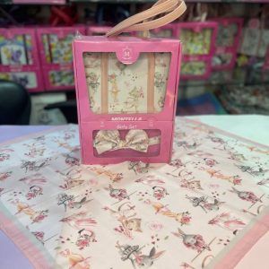 ست کیف و روسری دخترانه طرح فانتزی عروسکی خرگوش صورتی کد mo542