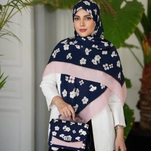 ست کیف و روسری زنانه گلدار بابونه جدید کیفیت عالی کد mo604