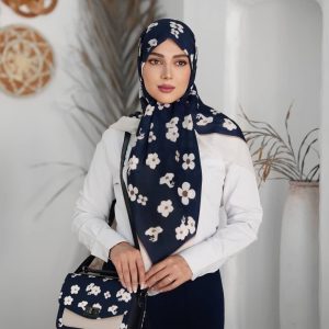 ست کیف و روسری زنانه گلدار بابونه جدید کیفیت عالی کد mo601