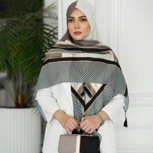 ست کیف و روسری زنانه طرح ورساچه تیبا کیفیت عالی کد mo585
