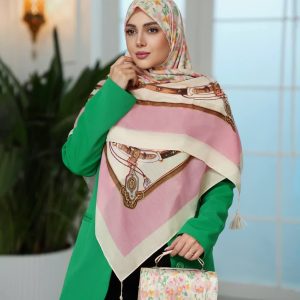 ست کیف و روسری زنانه طرح هرمس فلاور ترند کد mo570