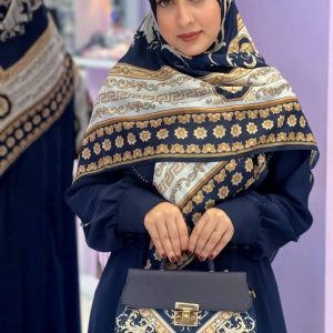 ست کیف و روسری زنانه طرح جدید سورنا سرمه ای کیفیت عالی کد mo812