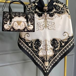 ست کیف و روسری زنانه طرح جدید کاترینا مشکی کیفیت عالی کد mo887