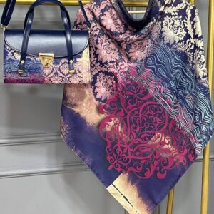 ست کیف و روسری زنانه طرح جدید ژاکلین کیفیت عالی کد mo972